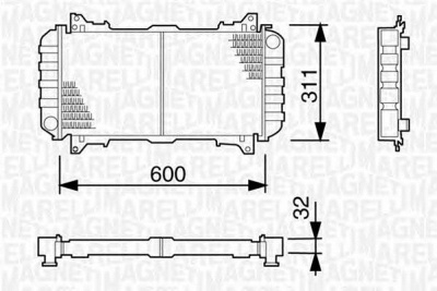 MAGNETI MARELLI 350213479000 -  Радиатор, охлаждение двигателя